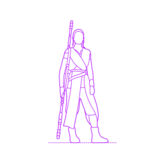 Pop Culture Star Wars Rey Stencil Svg Vector, Free Vectors File